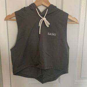 Saski cropped hooded vest